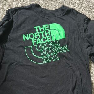 The North Face Black and Green Long Sleeve Tee